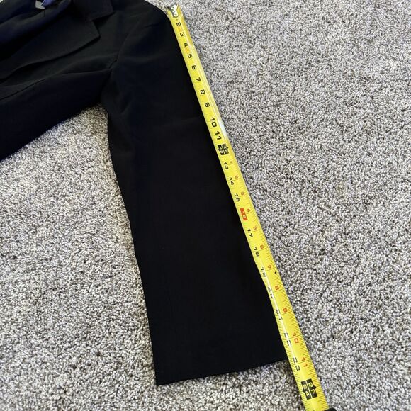 ANN TAYLOR 3 Button Blazer Jacket Black Lined Unique Stitch Women’s Size 2 - Picture 9 of 12